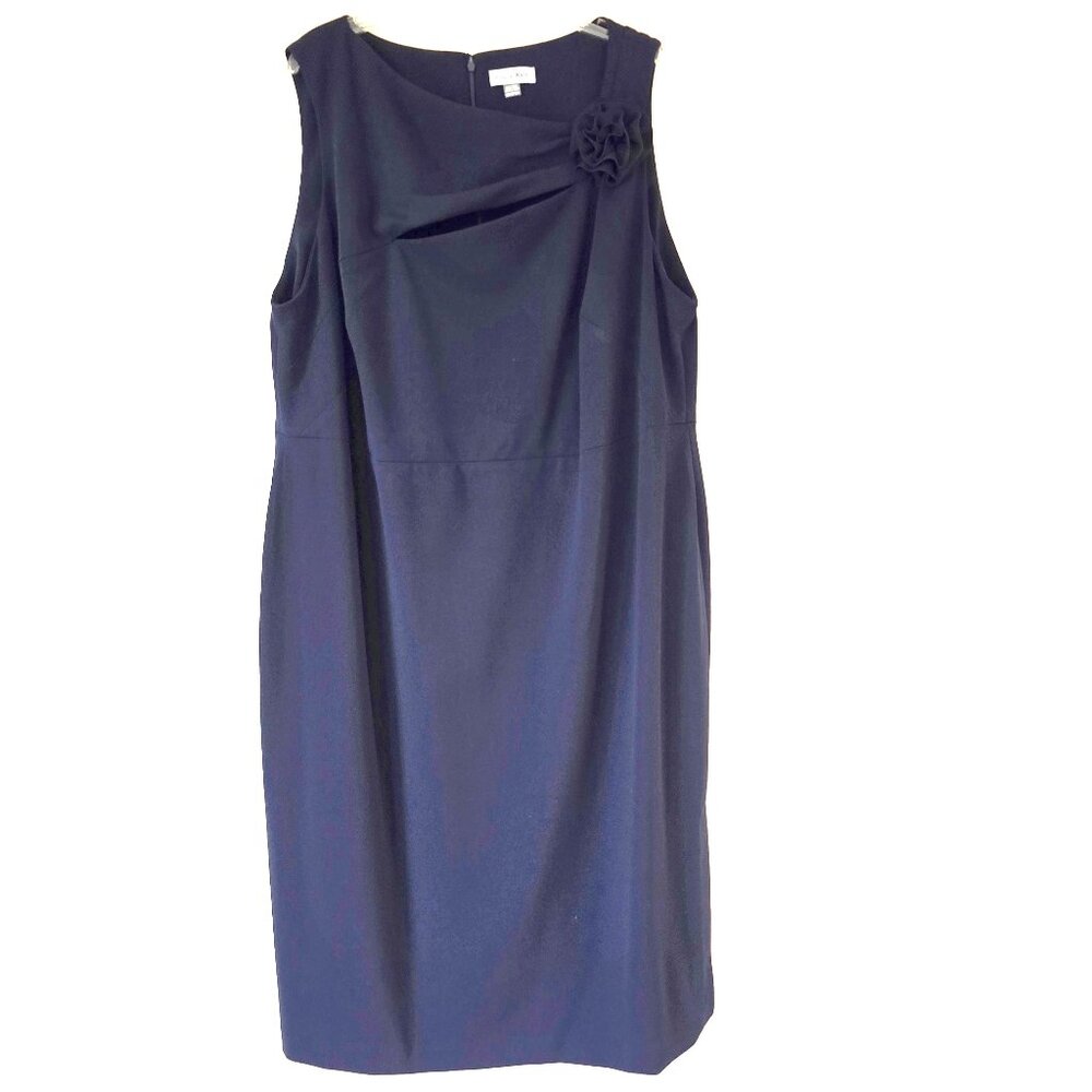 NWT Calvin Klein Navy Blue Sheath Dress Rosette Detail Cutout Size 22W